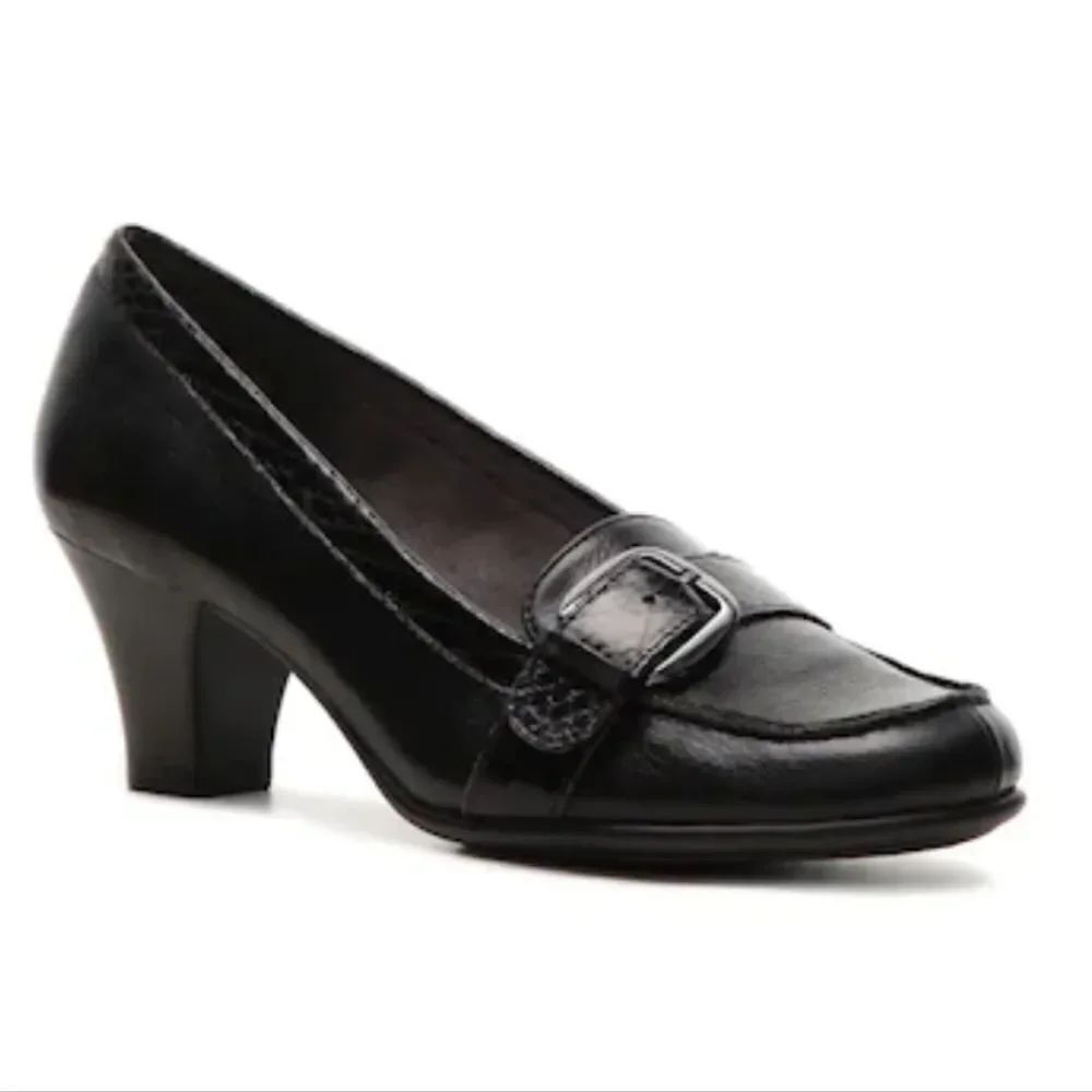 AEROSOLES HEELREST ROUND TOE BUCKLE CLOSURE DETAILS SLIP-ON WOMEN"S SHOE